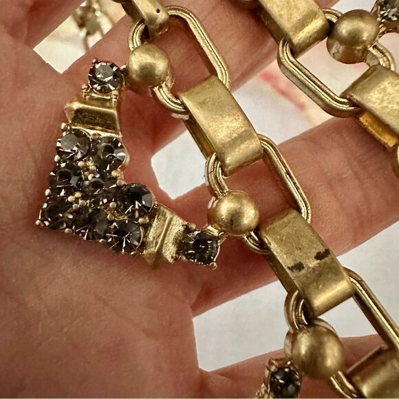 Stella and Dot gold tone rhinestone choker necklace - Picture 11 of 11